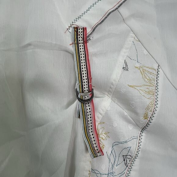 Virginie‎ & Moi Artsy Skirt Womens Sz T2 M Bias Cut Asymmetrical Inserts boho - Picture 7 of 16